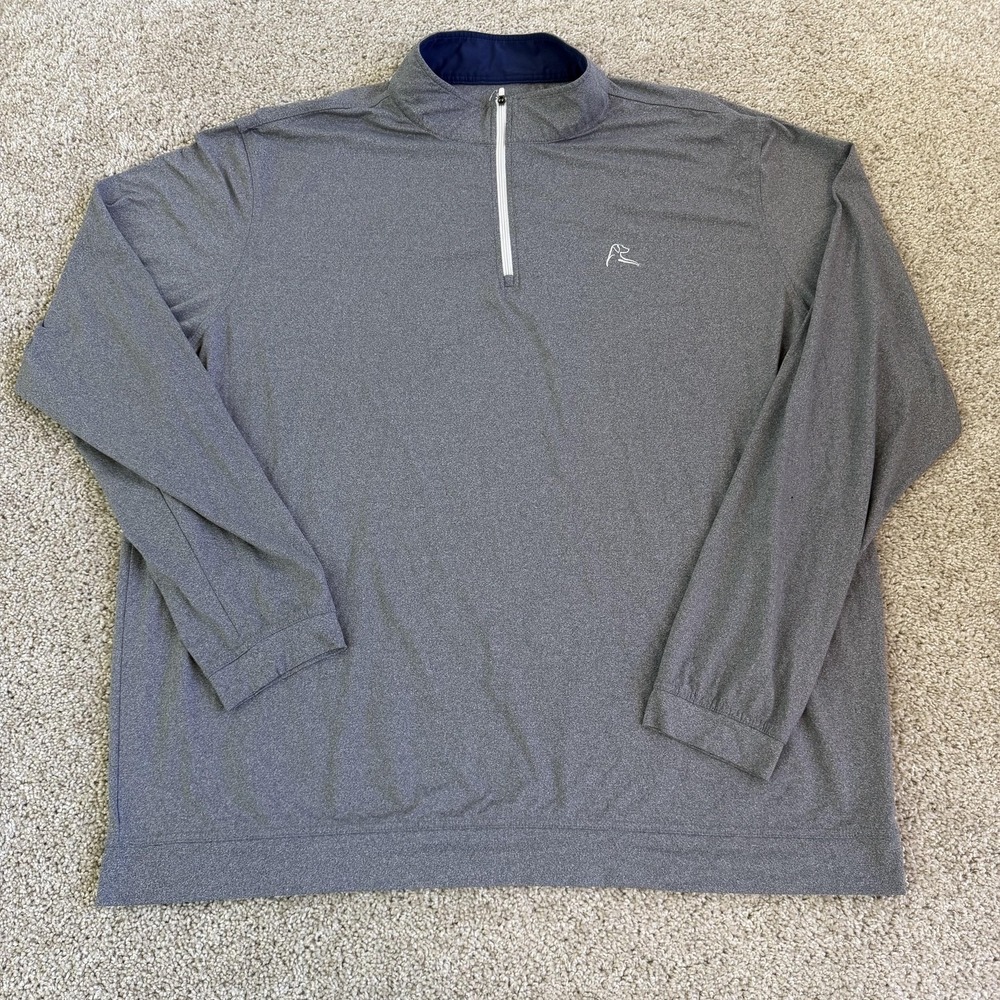 Rhoback Pullover Mens 3XL Gray 1/4 Zip Long Sleeve Lightweight Stretch Golf Top
